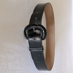 Vintage Saks Fifth Avenue Black Belt Italian Alligator Calfskin 2”, Size S/M